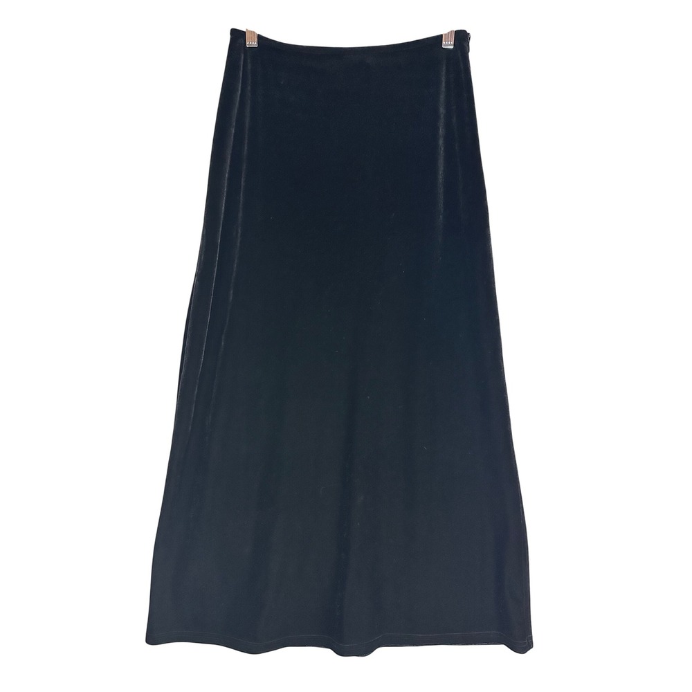 Scott McClintock Vintage Black Velvet Maxi Skirt Size 10 A Line Made in USA